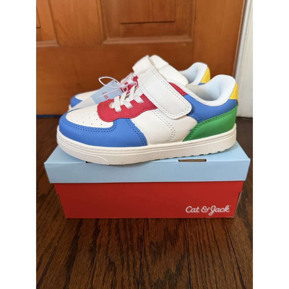 Toddler Boys' Cat & Jack Jaid Sneakers Blue, Green, & Red NWB Size 12
